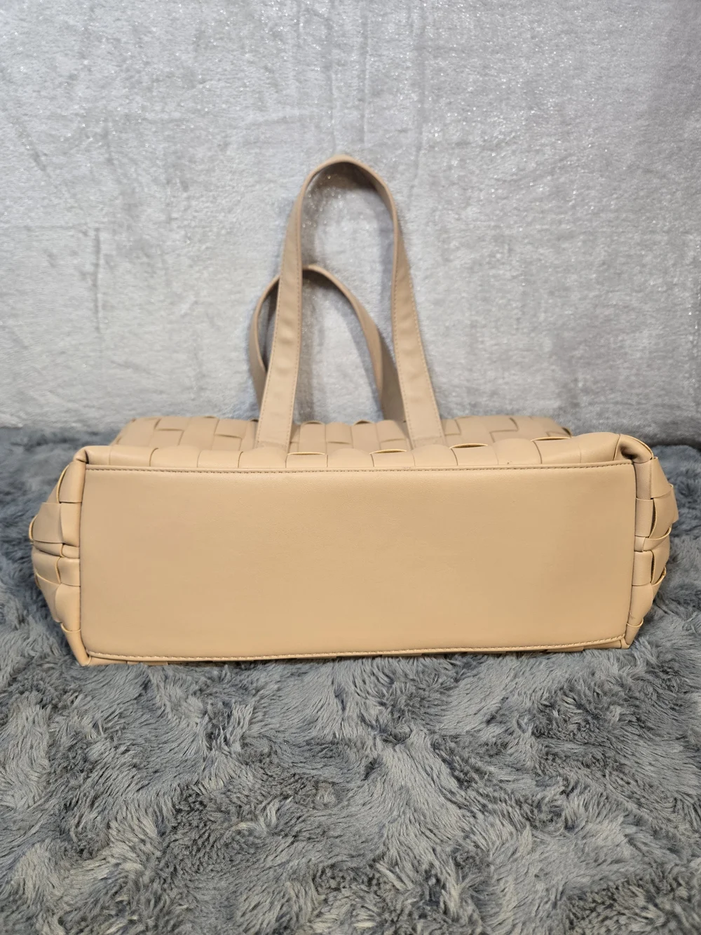 Woven Carryall Tote in Nude